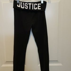 Girls Justice black leggings sz10
